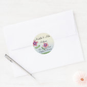 Whimiscal Little Flowers retourneren adreslabels Ronde Sticker (Envelop)
