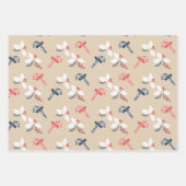 Whimiscal Nordic Kerstbomen en Deers Inpakpapier Vel (Voorkant 3)