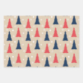 Whimiscal Nordic Kerstbomen en Deers Inpakpapier Vel (Voorkant 2)