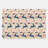 Whimiscal Nordic Kerstbomen en Deers Inpakpapier Vel (Voorkant)