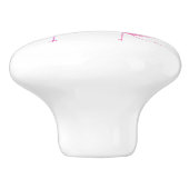 Whimiscal waterverf houdt van vogelkunst initialen keramische knop (Zijkant)