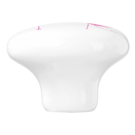 Whimiscal waterverf houdt van vogelkunst initialen keramische knop (Zijkant)