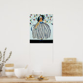 WHIMISCH JONG MEISJE SCHOONHEID FASHION KOSTUUMONT POSTER (Keuken)