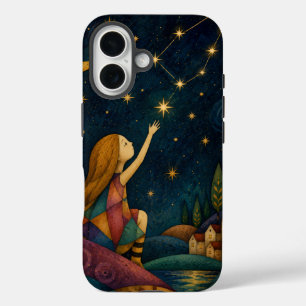 WHIMISCH MEISJE REIKT NAAR DE STERREN iPhone 16 HOESJE
