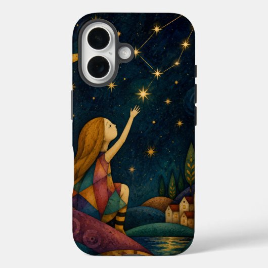 WHIMISCH MEISJE REIKT NAAR DE STERREN Case-Mate iPhone CASE (Achterkant)