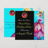 WHIMISCH MEISJE ZOETE 16 FEestJE GEM MONOGRAM Kaart (Voorkant / Achterkant)