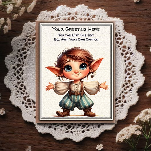 Whimische alledaagse sentiment vintage kunst ansic briefkaart