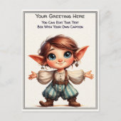 Whimische alledaagse sentiment vintage kunst ansic briefkaart (Voorkant)