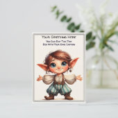 Whimische alledaagse sentiment vintage kunst ansic briefkaart (Staand voorkant)