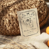 Whimische handgetekende krabbeltekening  save the date