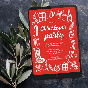 Whimische Kerstvakantie Feestje Cute Aangepast Kaart