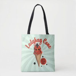 Whimische Lieveheersbeestje | Retro IJskunst Tote Bag
