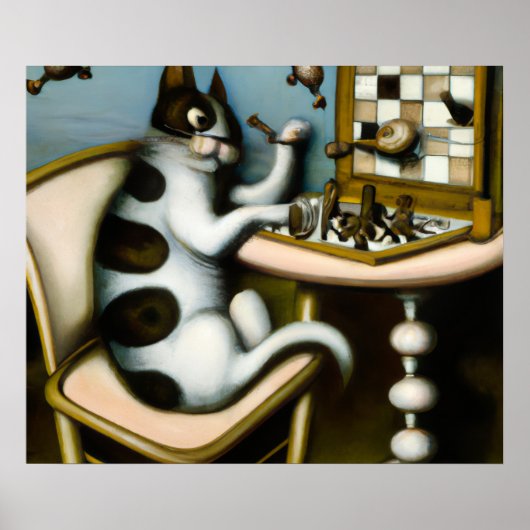 WHIMISCHE SCHAAKLIEFHEBER DECORATIE | DE KAT SChaa (Voorkant)