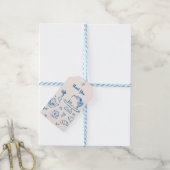 Whimische Tekenhand Getekende Thee Iconen Dank Je Cadeaulabel (Met Touw)
