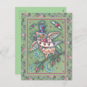 WHIMISCHE UIL CUPIDO VALENTIJN DAG KAART MET UHLTJ (Voorkant / Achterkant)