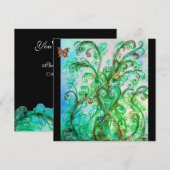 WHIMISCHE VERSIERINGEN helder blauw groen zwart Kaart (Voorkant / Achterkant)