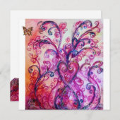 WHIMISCHE VERSIERINGEN helderrood, roze paars wit Kaart (Voorkant / Achterkant)