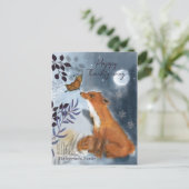 Whimische Vos & Vlinder Mistiche Dankdag Briefkaart (Staand voorkant)