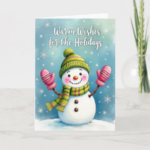 Whimische Winter Sneeuwman Kaart