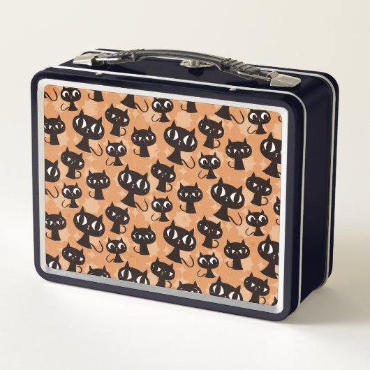 Whimisical Black Cats Lunch Box (Achterkant)