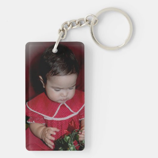 Whimisical Kerstmis Elf Feet Snowflakes Stocking Sleutelhanger (achterkant)