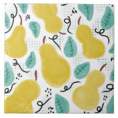 Whimisical Pear Pattern Illustration Tegeltje (Voorkant)