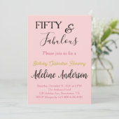 Whimminimaal 50 en Fabulous Roze Goud Zwart Kaart (Staand voorkant)