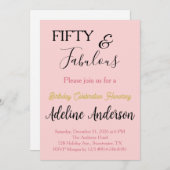 Whimminimaal 50 en Fabulous Roze Goud Zwart Kaart (Voorkant / Achterkant)