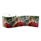 Whimpy Elf Cartoon | Kerstmis Grosgrain Lint (Spoel)