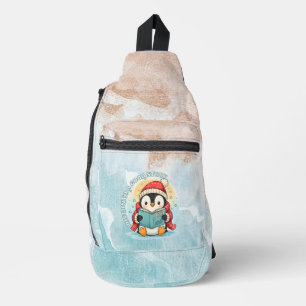 Whimpy Pinguïn Lezer Artistieke Schoudertas Sling Bag