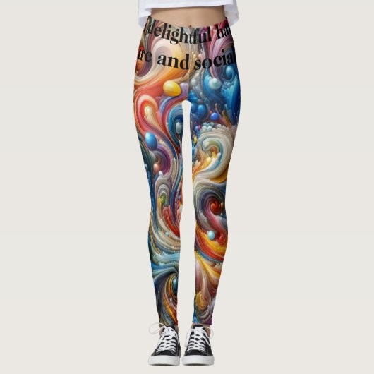 Whims Social Floral Leggings (Voorkant)