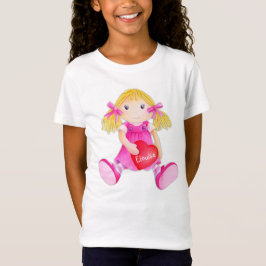 Whimscal rag pop meisjes voegen jouw naam t-shirt