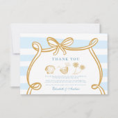 Whimse Wedding aan het Strand Bedankkaart (Voorkant)