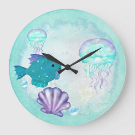 Whimsey Aquarium 2 Folk Art Grote Klok