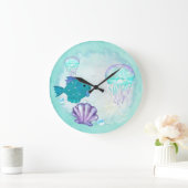 Whimsey Aquarium 2 Folk Art Grote Klok (Huis)