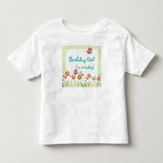 Whimsey Flowers Girl Verjaardagsfeest Shirt