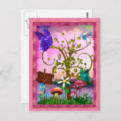 Whimsey Gardens Fantasy Art Briefkaart (Voorkant / Achterkant)