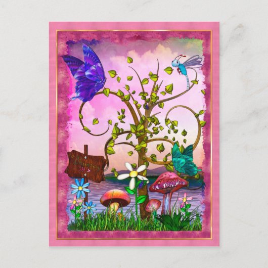 Whimsey Gardens Fantasy Art Briefkaart (Voorkant)