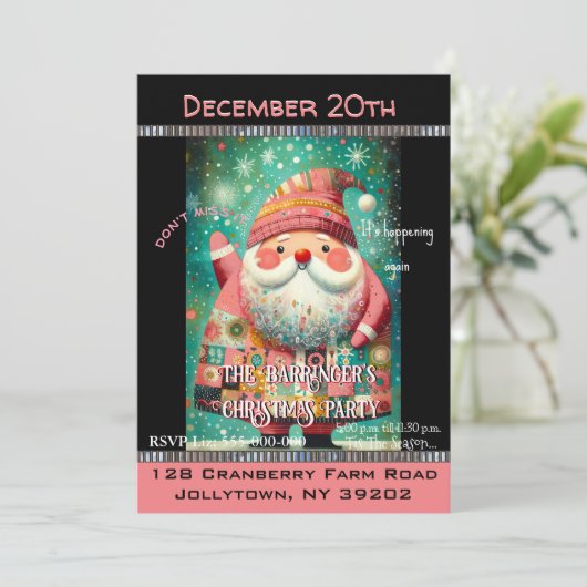 Whimsey Sinterklaas Cutie Kerstfeest Kaart (Staand voorkant)