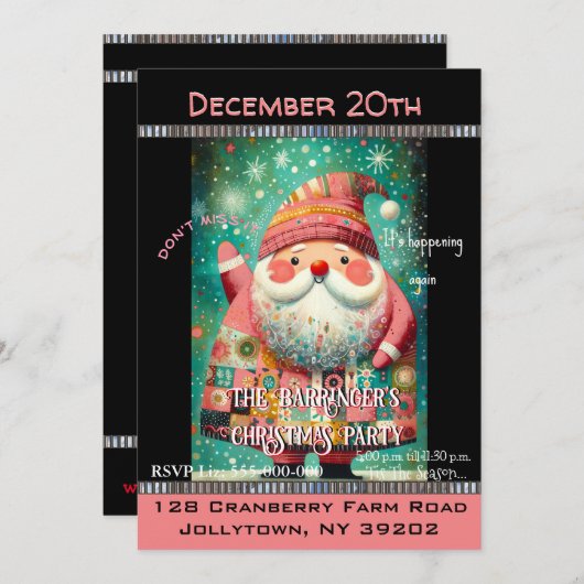 Whimsey Sinterklaas Cutie Kerstfeest Kaart (Voorkant / Achterkant)