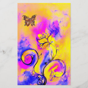 WHIMSI SCHE BLOEMEN EN VLINDERS BRIEFPAPIER