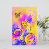 WHIMSI SCHE BLOEMEN EN VLINDERS BRIEFPAPIER (Staand voorkant)