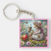 Whimsical 1 Korintiërs 13:13 Schrift Schattigee Mu Sleutelhanger (Voorkant)