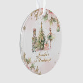 Whimsical 1e Verjaardag gouden folie sneeuwvlokken Ornament (voorkant)