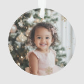 Whimsical 1e Verjaardag gouden folie sneeuwvlokken Ornament (achterkant)