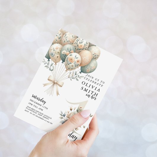 Whimsical 1e verjaardag kaart