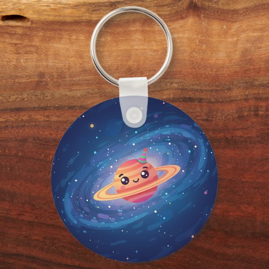 Whimsical 2026 Galaxy Party dubbelzijdig Sleutelhanger (Achterkant)