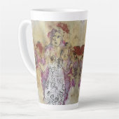 Whimsical 3 Face Love Amy Original Painting Latte Mok (Linkerhoek)