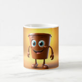 Whimsical 3D Character Coffee Mok – Begin uw dag (Center)