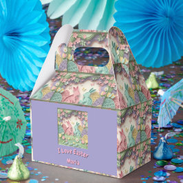 Whimsical 3D Paper Cut Bunny & Easter Eggs Custom  Bedankdoosjes